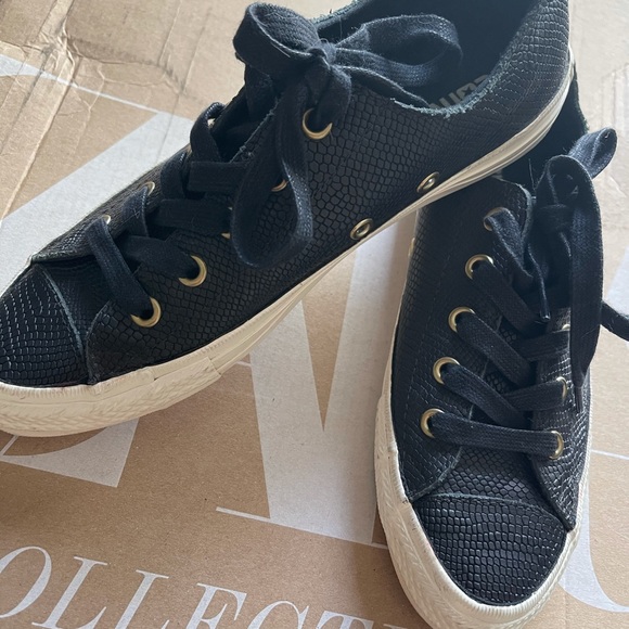 CONVERSE OX LEATHER SNAKE SKIN PRINT SNEAKERS - Picture 10 of 15